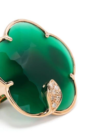 Shop Pasquale Bruni 18kt Rose Gold Ton Joli Green Agate And Diamond Earrings In Pink