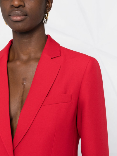 Shop Valentino Tailored Single-breasted Blazer In Red