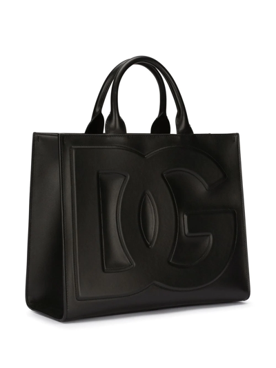 Shop Dolce & Gabbana Medium Dg Daily Tote Bag In Black