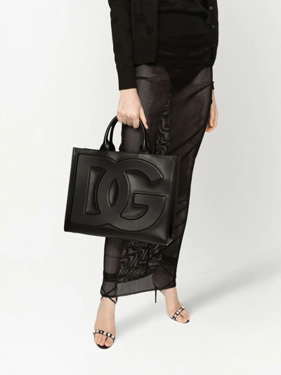 Shop Dolce & Gabbana Medium Dg Daily Tote Bag In Black