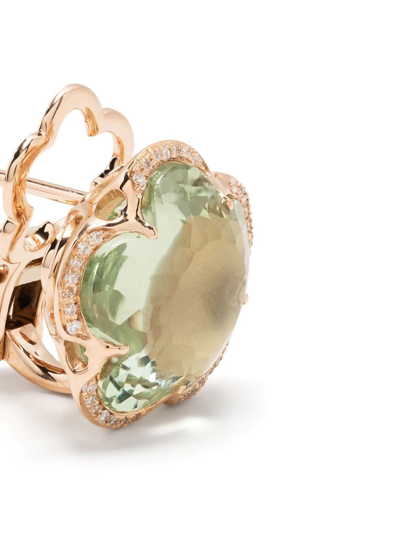 Pasquale Bruni 18kt Rose Gold Bon Ton Diamond And Prasiolite Earrings In Pink