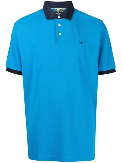 Shop Hackett Short-sleeve Polo Shirt In Blau