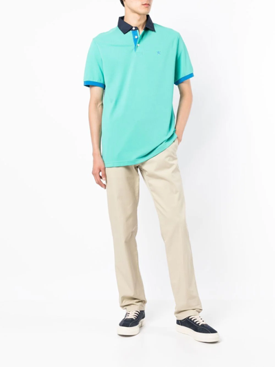 Shop Hackett Short-sleeve Polo Shirt In Blau
