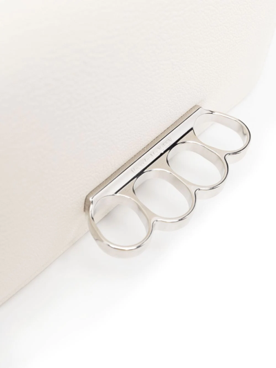Shop Alexander Mcqueen The Four Ring Mini Bag In White