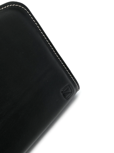 Yuzefi Slant Leather Shoulder Bag In Schwarz