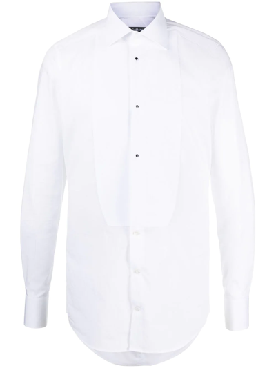 Shop Dolce & Gabbana Dart-detail Cotton Shirt In Weiss