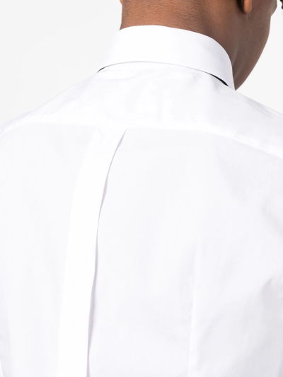 Shop Dolce & Gabbana Dart-detail Cotton Shirt In Weiss