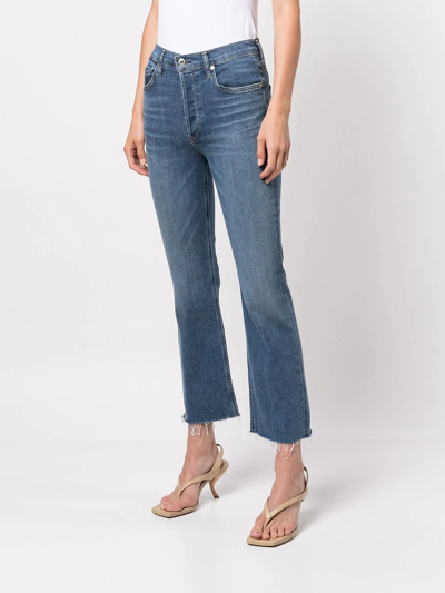 Citizens Of Humanity High-waisted Straight-leg Jeans Belt Loops In Blue