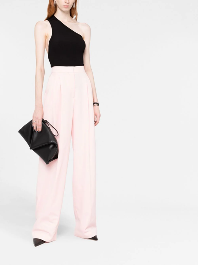 Shop Alexander Mcqueen Pleat-detail Tailored Trousers In Rosa