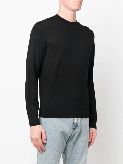 Shop Dsquared2 Ribbed-knit Crew Neck Sweater In Schwarz