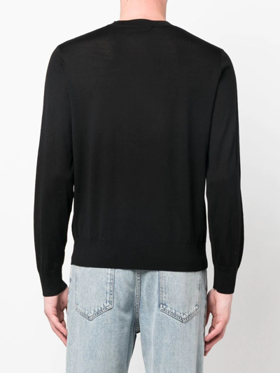 Shop Dsquared2 Ribbed-knit Crew Neck Sweater In Schwarz