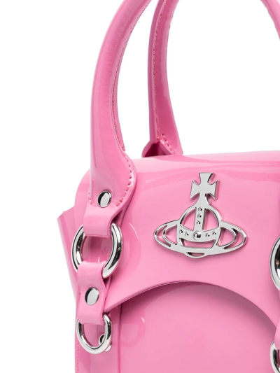 Shop Vivienne Westwood Orb-plaque Top-handle Tote In Pink
