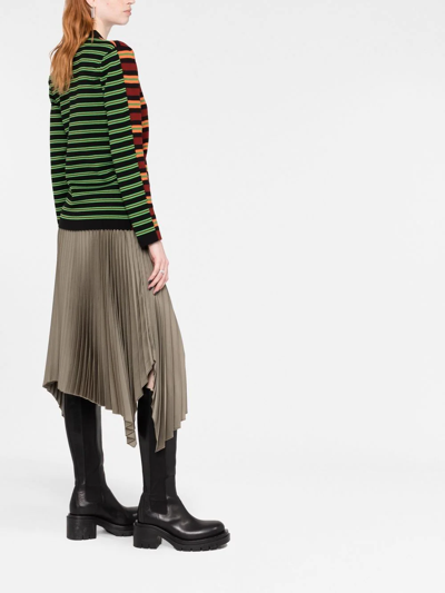 Shop Kenzo Boke Flower Striped Cardigan In Rot