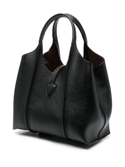 Shop Tod's Timeless Logo-plaque Tote Bag In Schwarz