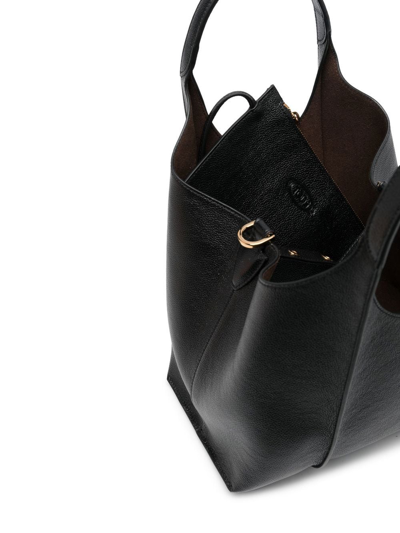 Shop Tod's Timeless Logo-plaque Tote Bag In Schwarz