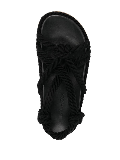 Ulla Johnson Suri Twisted Rope Sandals In Schwarz