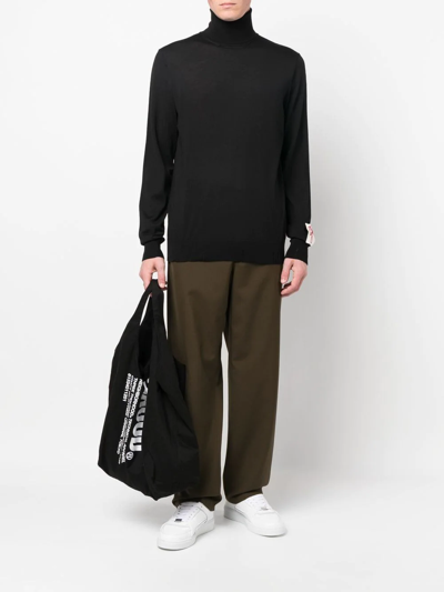 Golden Goose Regular Knit Turtle Neck Light Wool Merino In Schwarz