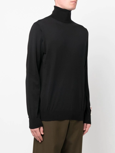 Golden Goose Regular Knit Turtle Neck Light Wool Merino In Schwarz