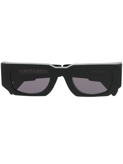 Shop Kuboraum U8 Rectangle-frame Sunglasses In Schwarz