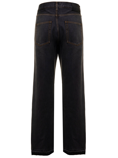 Shop Alexander Mcqueen Five Pockets Black Denim Jeans  Man