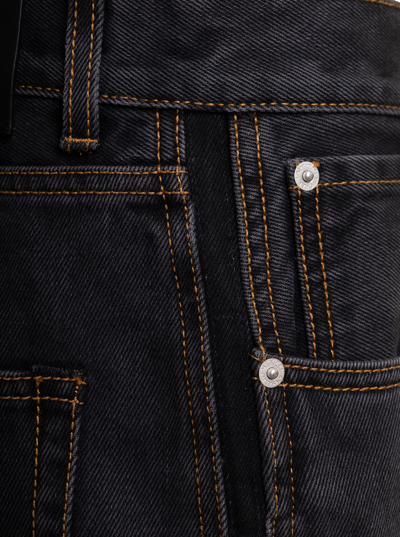 Shop Alexander Mcqueen Five Pockets Black Denim Jeans  Man