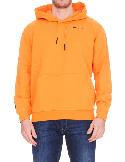 Shop Mcq By Alexander Mcqueen Logo Hoodie In Orange