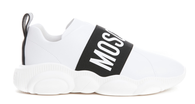 Shop Moschino Teddy Sole Sneakers In White