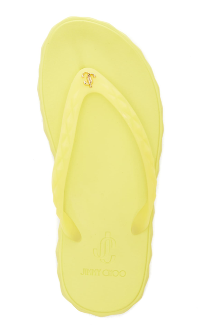 Shop Jimmy Choo Diamond Flip Flop In Yellow