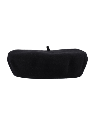 Shop Maison Margiela Wool Basque Beret In Black