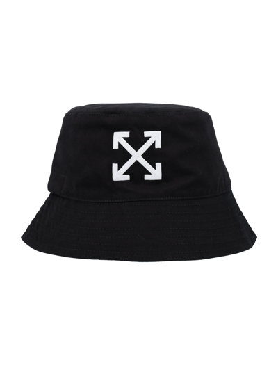 Shop Off-white Arrow Bucket Hat In Black White
