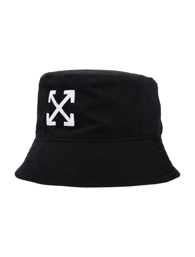 Shop Off-white Arrow Bucket Hat In Black White