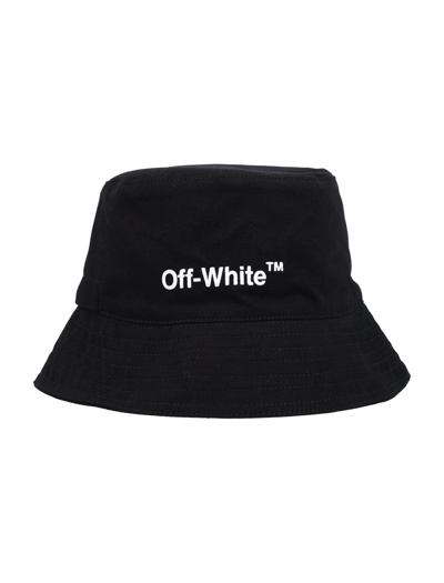 Shop Off-white Helvetica Bucket Hat In Black White