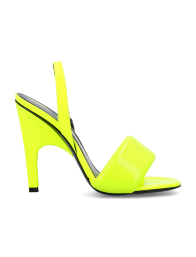 Shop Attico Rem Sandals In Fluo Yellow