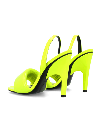 Shop Attico Rem Sandals In Fluo Yellow