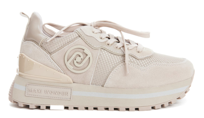 Shop Liu •jo Maxi Wonder Sneakers In Beige