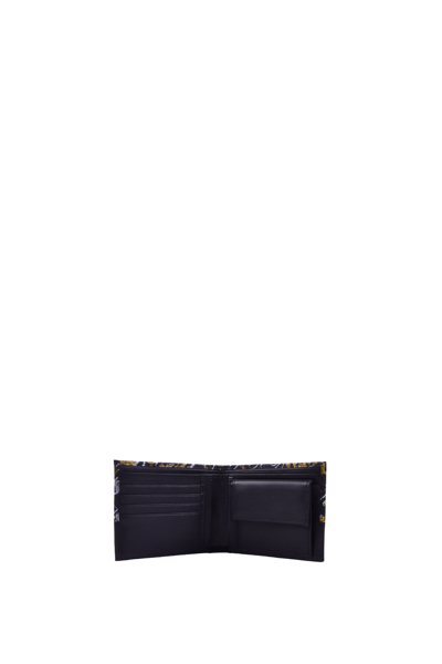 Shop Versace Jeans Couture Leather Wallet In Black
