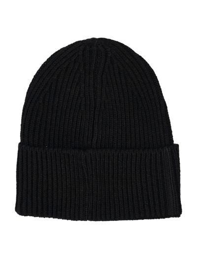 Shop Msgm Embroidered Beanie In Black