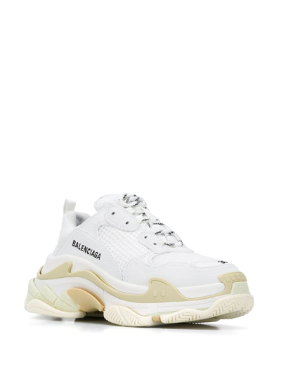 Shop Balenciaga Triple S Sneakers In White