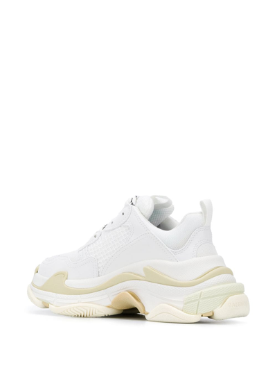 Shop Balenciaga Triple S Sneakers In White