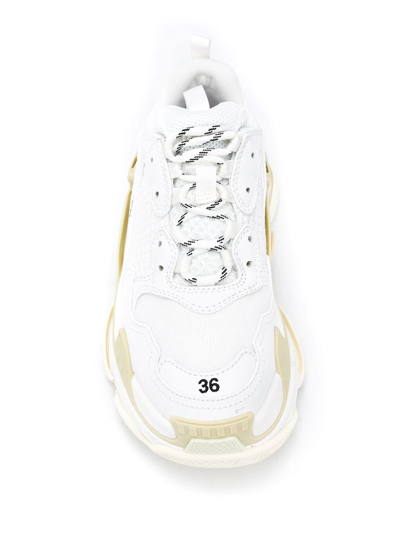 Shop Balenciaga Triple S Sneakers In White