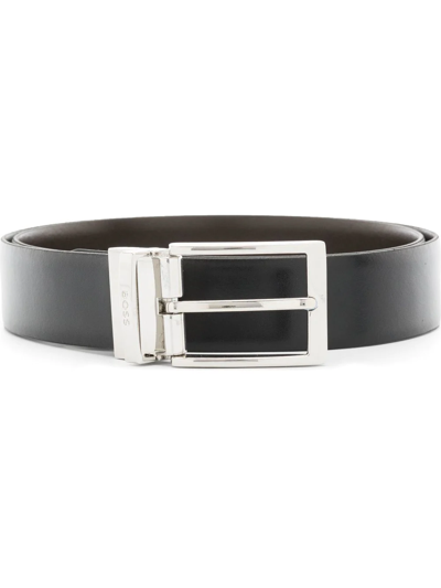 Hugo Boss Reversible Leather Belt With Pin Buckle In Black | ModeSens