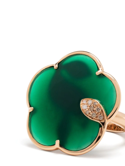 Pasquale Bruni Women's Petit Joli 18k Rose Gold, Green Agate & 0.04 Tcw Diamond Flower Ring In Rosa