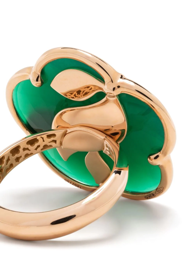 Pasquale Bruni Women's Petit Joli 18k Rose Gold, Green Agate & 0.04 Tcw Diamond Flower Ring In Rosa
