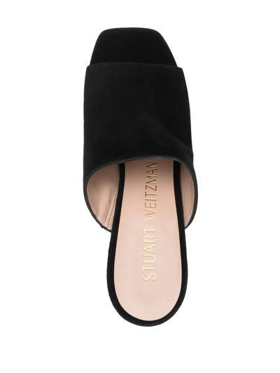 Shop Stuart Weitzman Sue Transparent-heel Mules In Schwarz