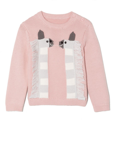 Shop Stella Mccartney Animal-jacquard Knit Jumper In Rosa