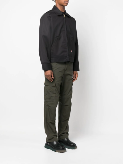 Dickies Construct Logo-patch Long-sleeve Jacket In Schwarz