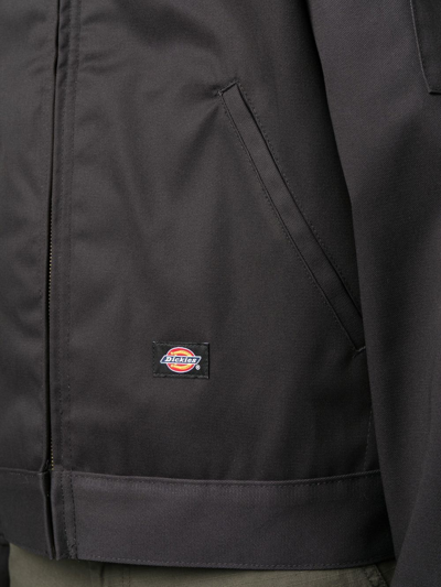 Dickies Construct Logo-patch Long-sleeve Jacket In Schwarz