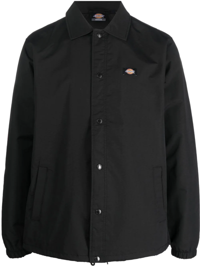 Shop Dickies Construct Logo-patch Long-sleeve Jacket In Schwarz