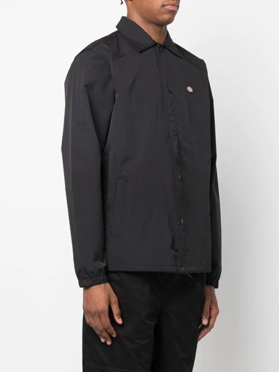 Shop Dickies Construct Logo-patch Long-sleeve Jacket In Schwarz