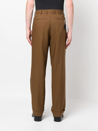 Pt Torino Spark Stone Washed Straight-leg Jeans In Brown